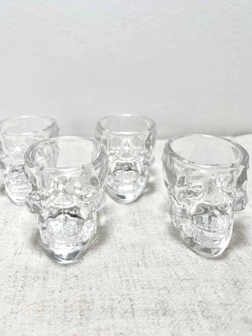 Crystal Head Vodka Skull Shot Glasses Set of 4
